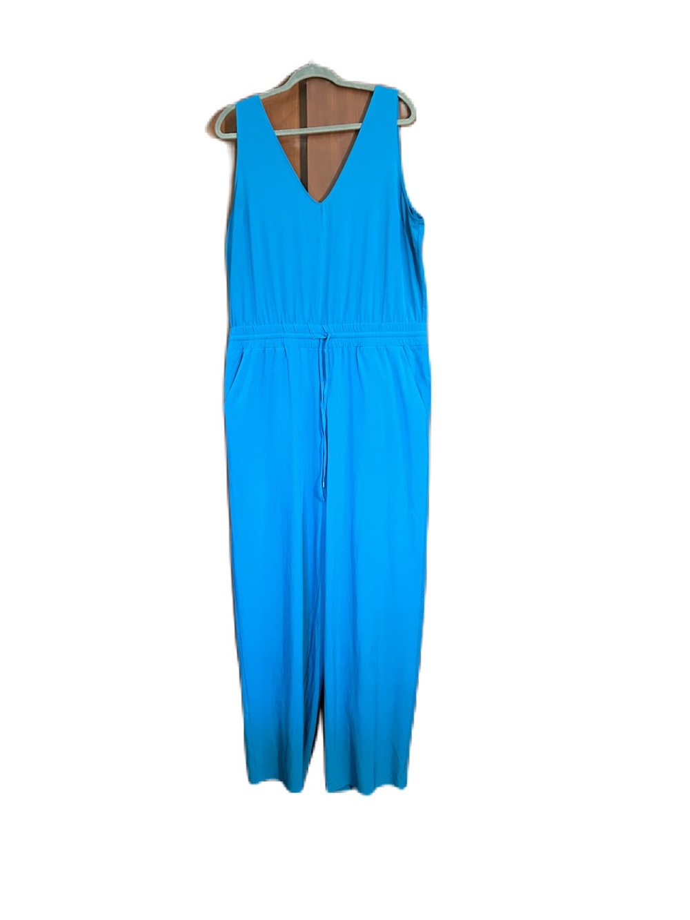 Athleta Bright Turquoise Sleeveless V-Neck Jumpsuit